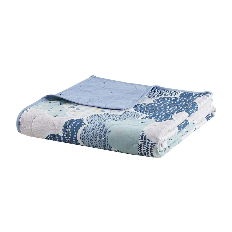 Intelligent Design Bliss Reversible 100% Cotton Quilt Set With Throw Pillows
