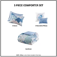 Intelligent Design Bliss 100 % Cotton Comforter Set with Decorative Pillows