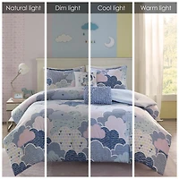 Intelligent Design Bliss 100% Cotton Duvet Cover Set with Decorative Pillows