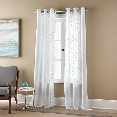 Stratford Park Cassie Grommet Top Sheer Set of 2 Curtain Panel