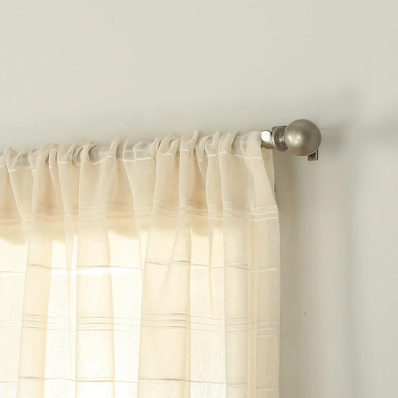 Stratford Park Karina Rod Pocket Sheer Set of 2 Curtain Panel