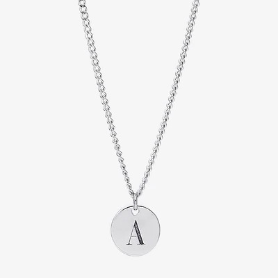 Womens Sterling Silver Initial Necklace