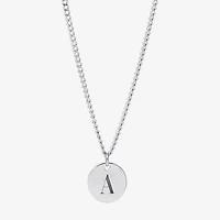 Womens Sterling Silver Initial Necklace