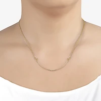 Womens 14K Gold Over Silver 16 Inch Cable Chain Necklace