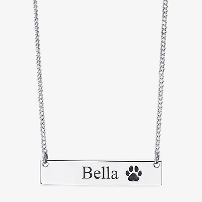 Womens Sterling Silver 18 1/2 Inch Name Necklace