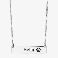 Womens Sterling Silver 18 Inch Name Necklace