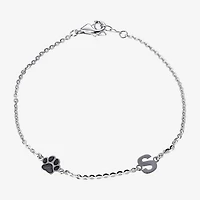 Womens Sterling Silver 6 3/4 Inch Solid Cable Id Bracelet