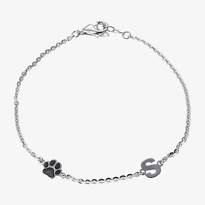 Womens Sterling Silver 7.25 Inch Solid Cable Id Bracelet