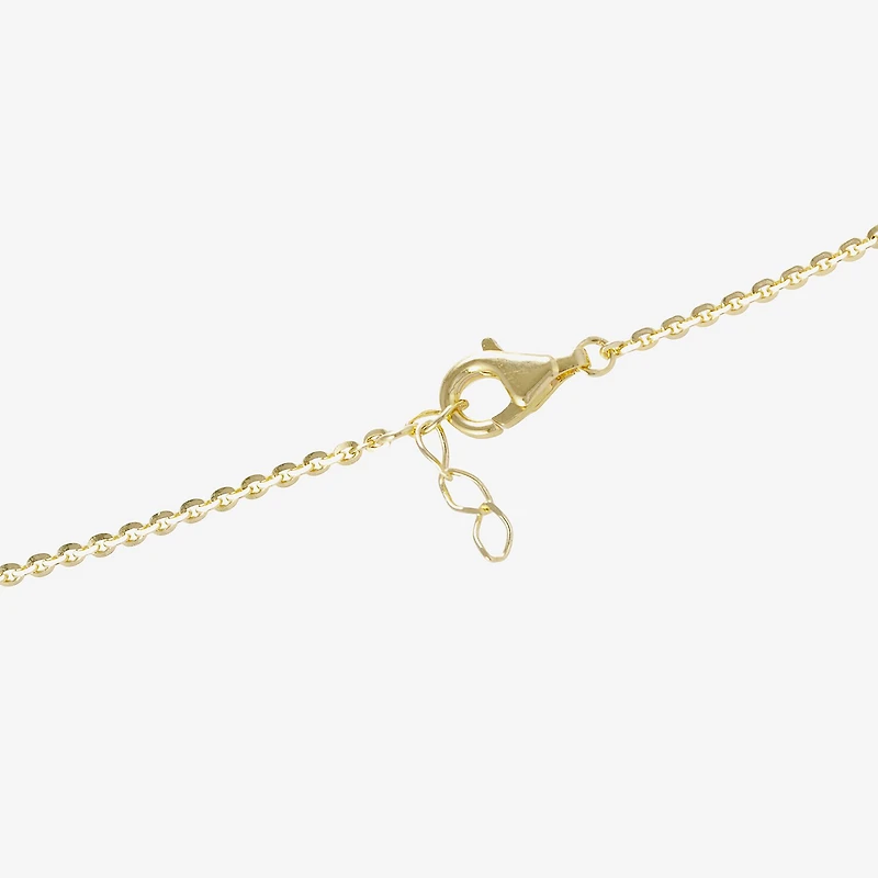 Paw Print Womens 14K Gold Over Silver Charm Bracelet