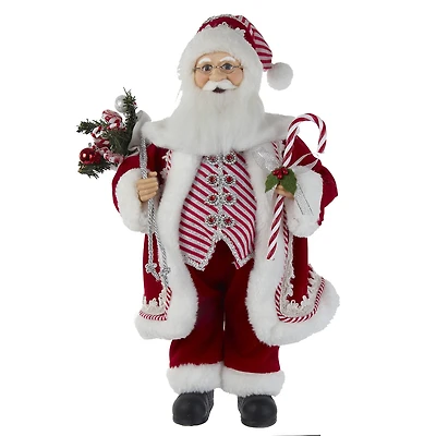 Kurt Adler 17.5-Inch Kringle Klaus Peppermint Santa