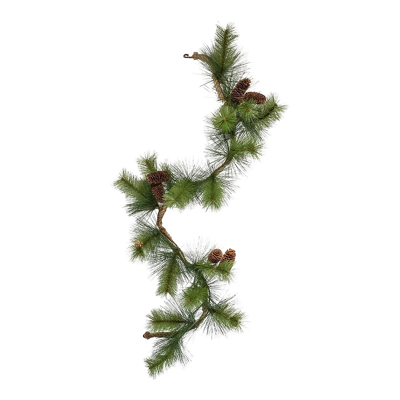 Kurt Adler 4-Foot Needle Pine Rope Garland with Pinecones
