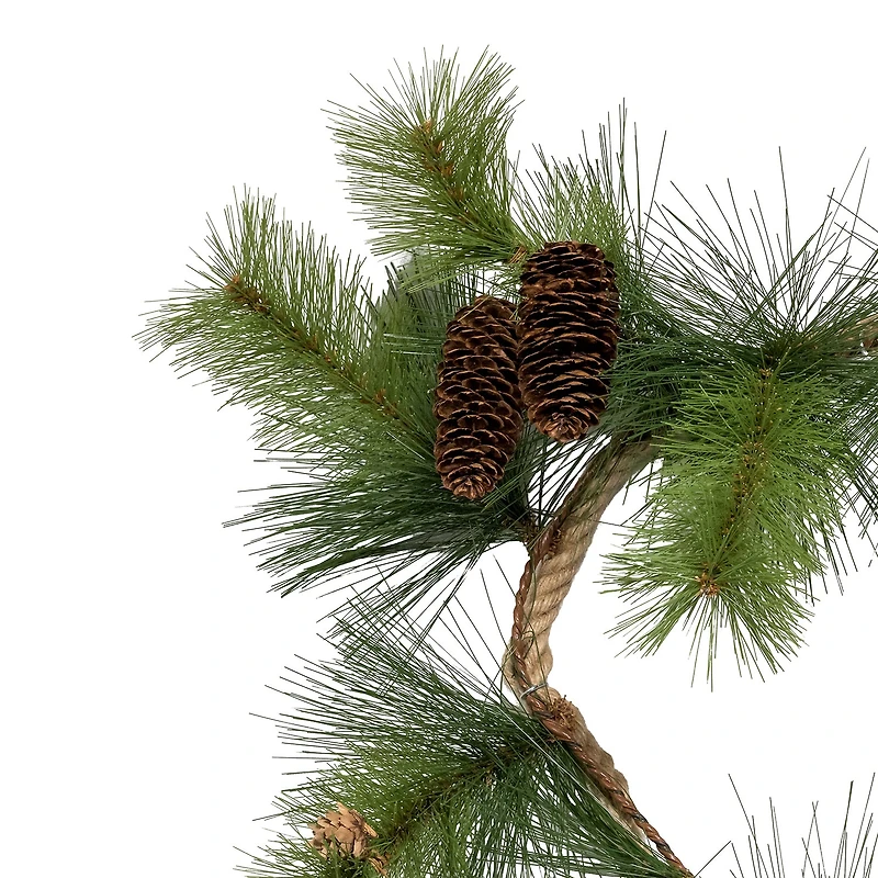 Kurt Adler 4-Foot Needle Pine Rope Garland with Pinecones