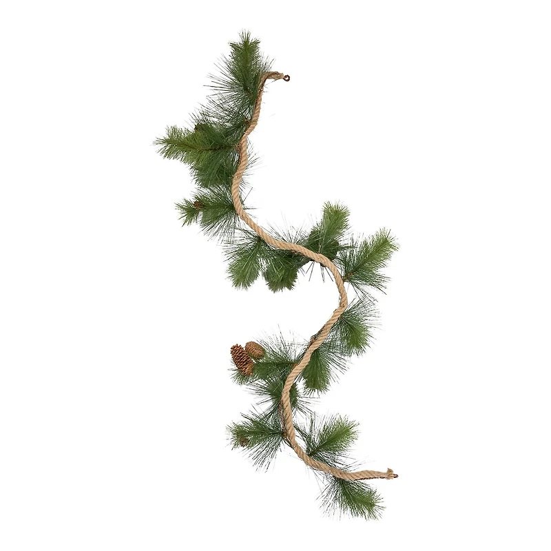 Kurt Adler 4-Foot Needle Pine Rope Garland with Pinecones