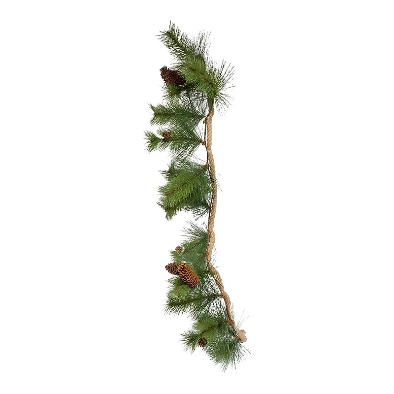 Kurt Adler 4-Foot Needle Pine Rope Garland with Pinecones