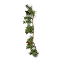Kurt Adler 4-Foot Needle Pine Rope Garland with Pinecones
