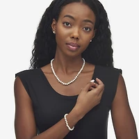 Womens Cultured Freshwater Pearl Sterling Silver -pc. Jewelry Set