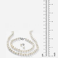 Womens Cultured Freshwater Pearl Sterling Silver -pc. Jewelry Set
