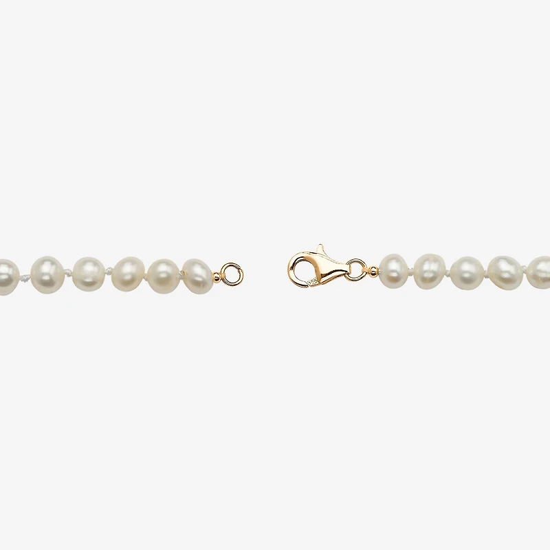 Womens White Cultured Freshwater Pearl 14K Gold Over Silver 3-pc. Jewelry Set
