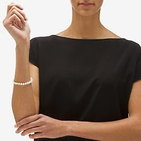 Womens White Cultured Freshwater Pearl 14K Gold Over Silver 3-pc. Jewelry Set