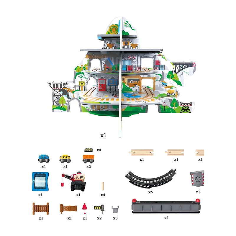 Hape Railway Mighty Mountain Mine Set Interactive Toy