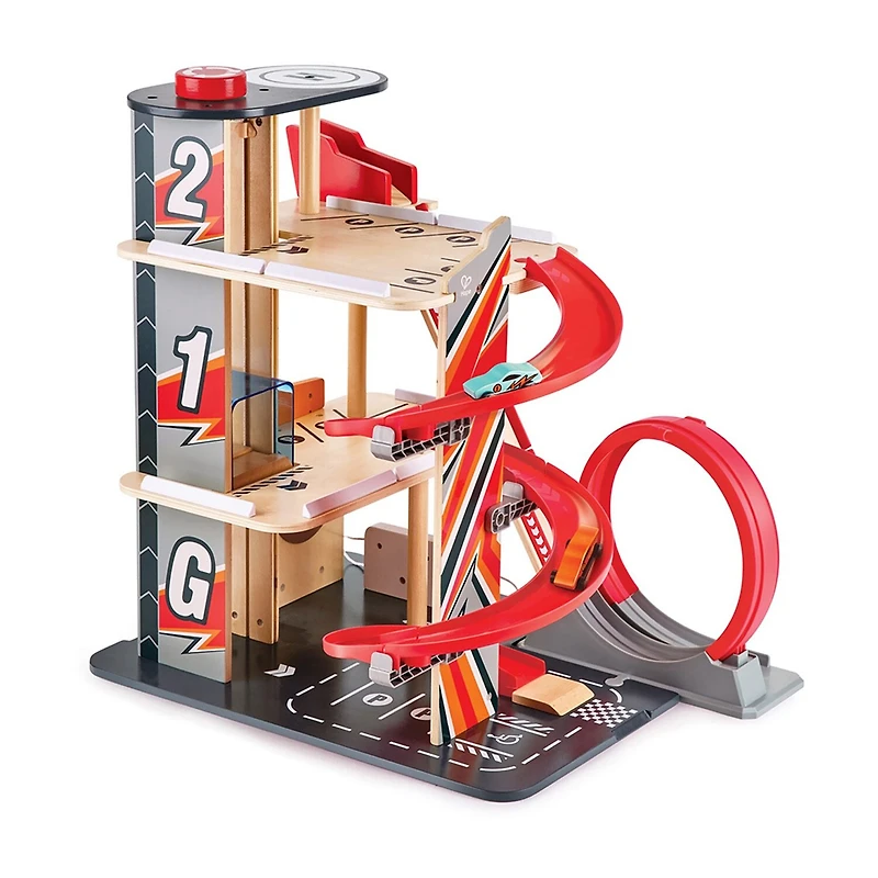 Hape Gearhead Stunt Garage Interactive Toy