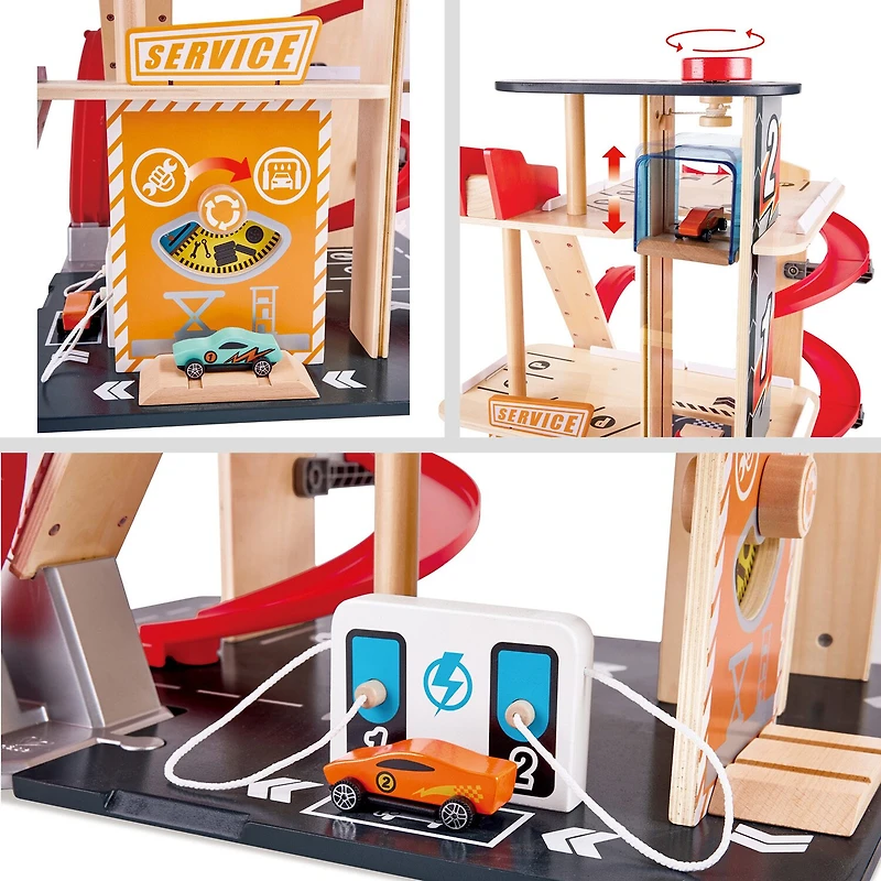 Hape Gearhead Stunt Garage Interactive Toy