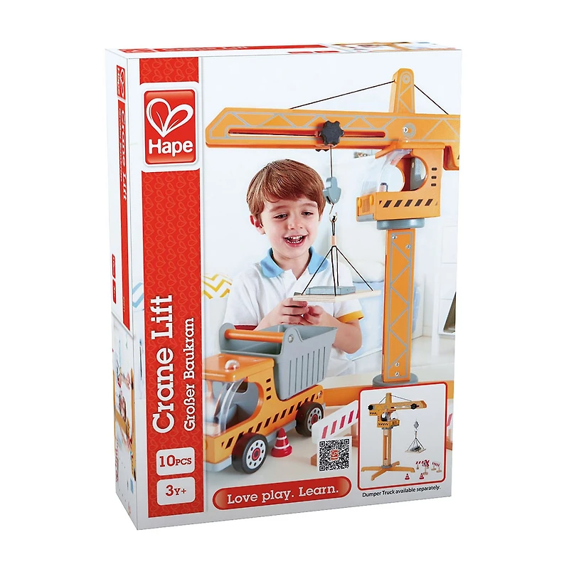 Hape Playscapes Crane Lift Playset Interactive Toy