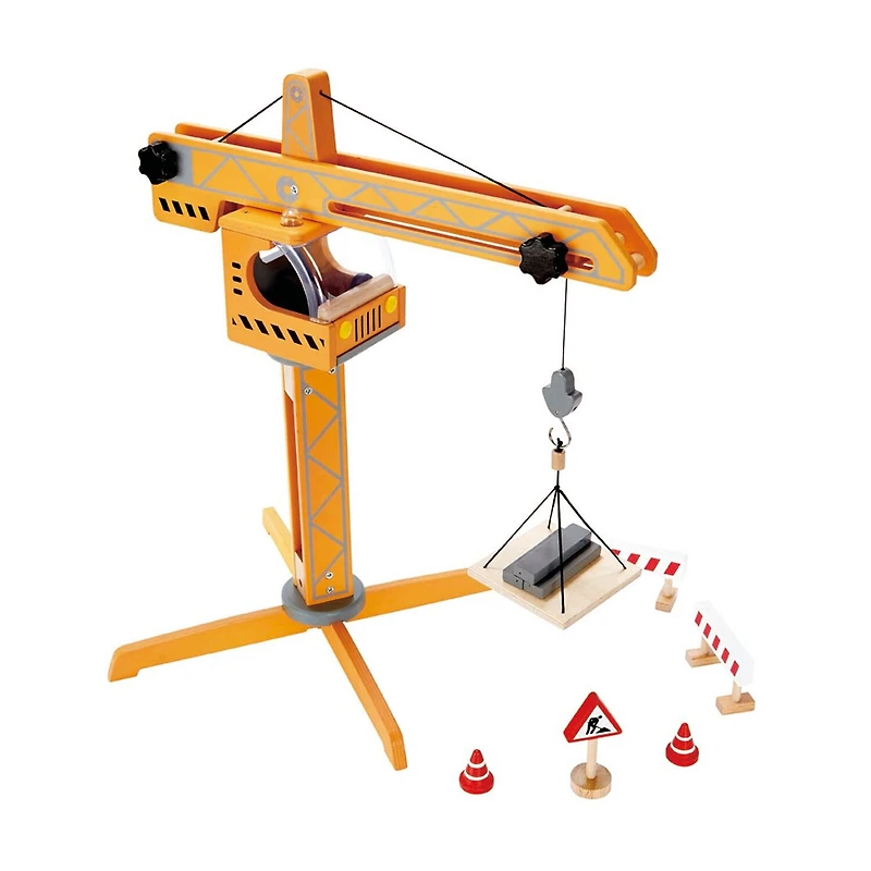Hape Playscapes Crane Lift Playset Interactive Toy