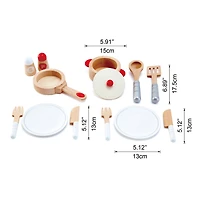 Hape Cook & Serve Set - 13 Piece Play Kitchen