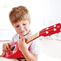Hape Kids Wooden Toy Ukulele - Red Dot