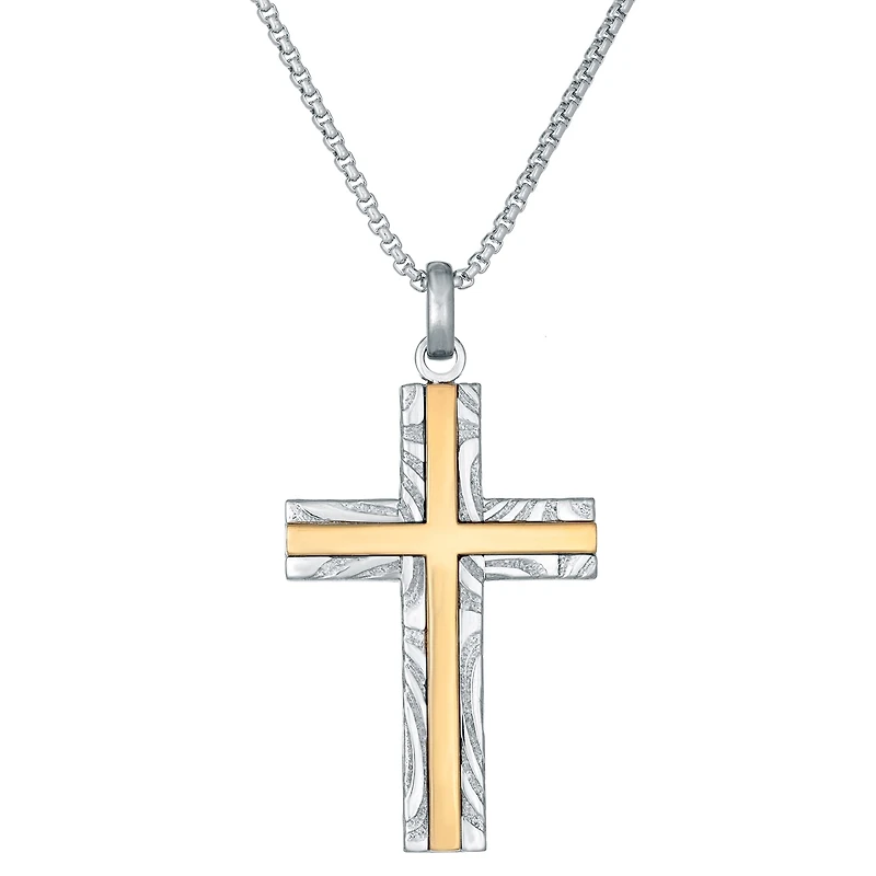Mens Cross 24 Inch Pendant Necklace
