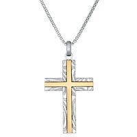 Mens Cross 24 Inch Pendant Necklace