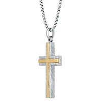 Mens Cross 24 Inch Pendant Necklace