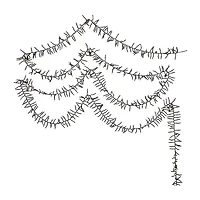 Kurt Adler 2000-Light 65-Foot Cluster Garland with Classic White LED  Lights