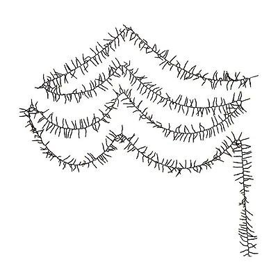 Kurt Adler 2000-Light 65-Foot Cluster Garland with Warm White LED Lights