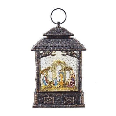 Kurt Adler 11-Inch Battery-Operated LED Nativity Scene Water Lantern