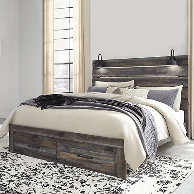 Signature Design by Ashley® Drystan Panel Bed with 2-Storage Drawers