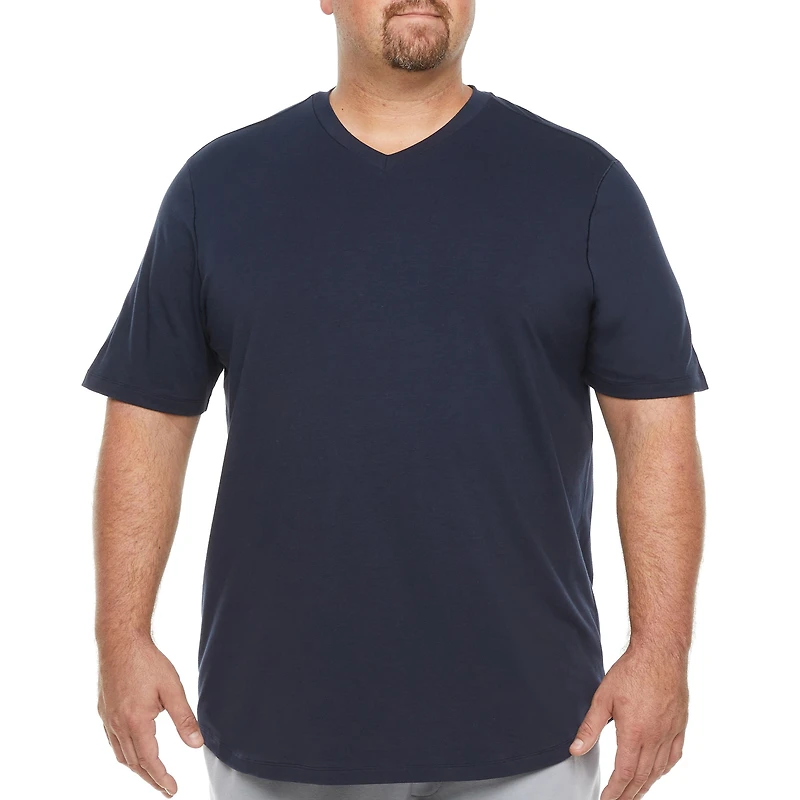 Stylus Mens V Neck Short Sleeve Big and Tall T-Shirt