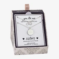 Sparkle Allure Womens Cubic Zirconia Pure Silver Over Brass Infinity 2-pc. Necklace Set