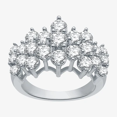 Womens 3 CT. T.W. Natural White Diamond 10K Gold Band