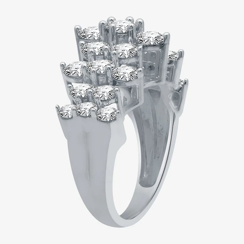 Womens 3 CT. T.W. Natural White Diamond 10K Gold Band