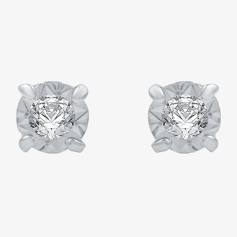 Diamond-Accent 10K Gold Stud Earrings