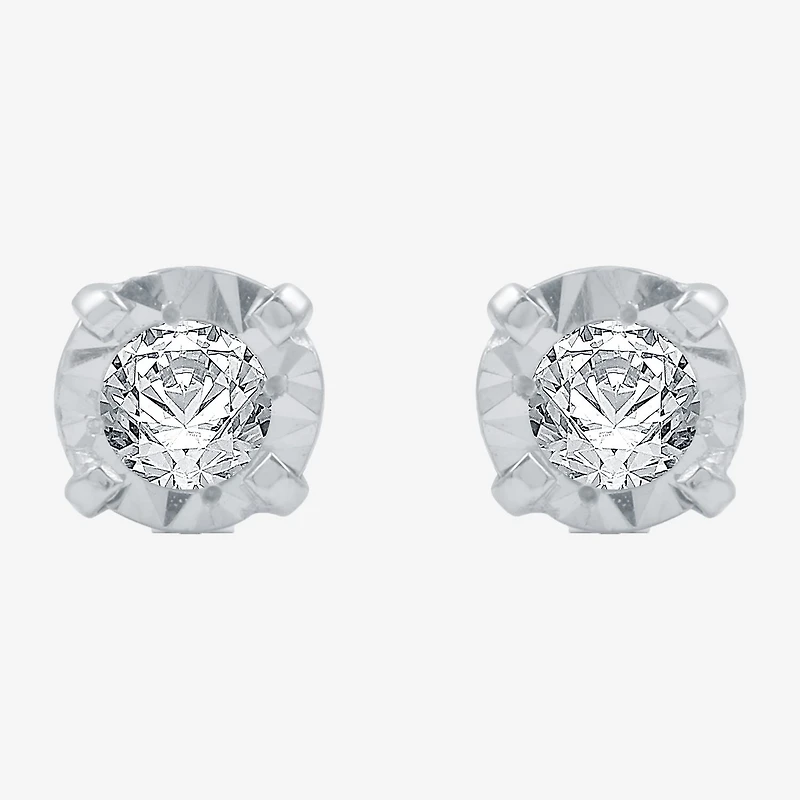 1/8 CT.T.W. Natural Diamond 10K Gold Stud Earrings