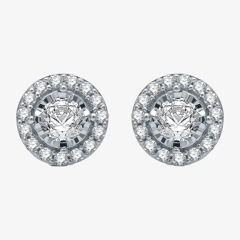 5/8 CT. T.W. Natural White Diamond 10K Gold Stud Earrings