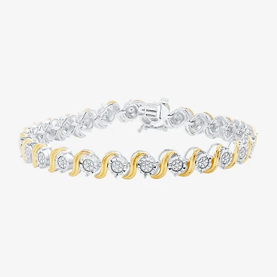 Womens 1/10 CT. T.W. Diamond Tennis Bracelet Sterling Silver or 14K Gold Over