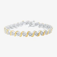Womens 1/10 CT. T.W. Diamond Tennis Bracelet Sterling Silver or 14K Gold Over