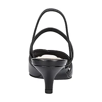 Easy Street Unna Womens Pointed Closed Toe Kitten Heel Pumps