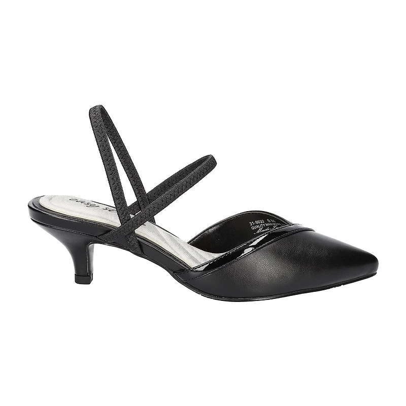 Easy Street Unna Womens Pointed Closed Toe Kitten Heel Pumps