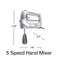 Hamilton Beach Professional 5 Speed Hand Mixer with Easy Clean Beaters