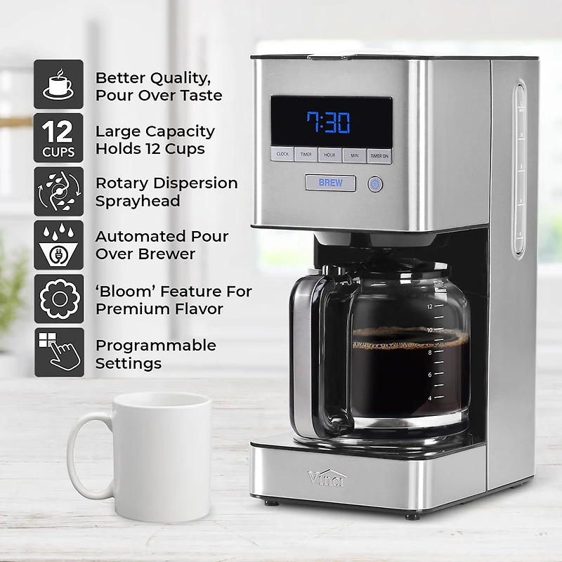 Vinci Rdt Spinning Sprayhead Coffee Maker